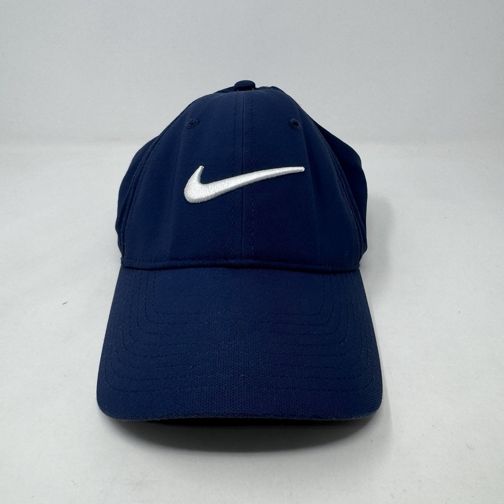 Nike Dri-FIT Club Structured Swoosh Navy and White Men's Size S/M